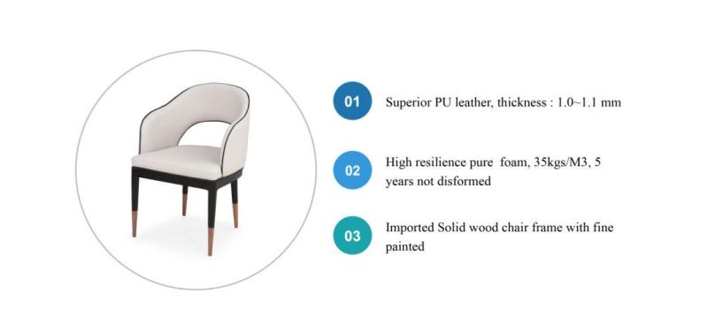 Zode Modern Home/Living Room/Office Leather Upholstered Wood Dining Chair