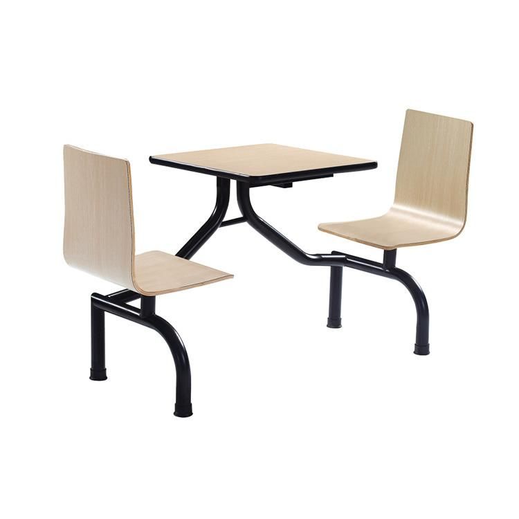 Cheap Staff Snap Food Restaurant Industrial Staff Steel Canteen Furniture Dining Table and Chairs for Home/Office/ Snap Food Restaurant/Cafeteria