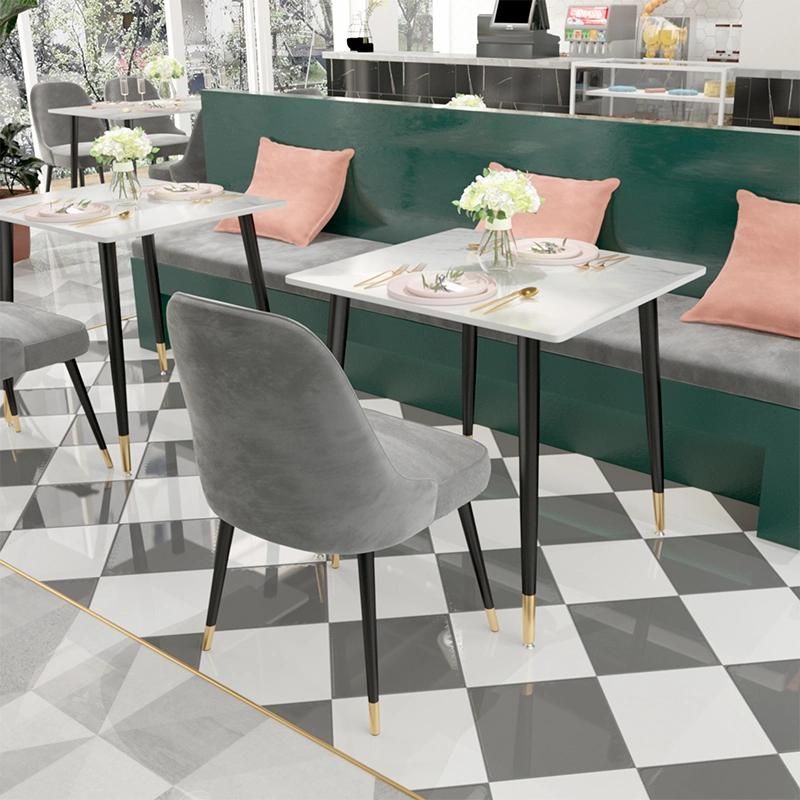 Zode Leisure Restaurant Modern Elegant Velvet Living Room Dining Chair
