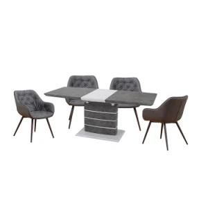 Modern MDF Extendable Dining Room Design Dining Table Set