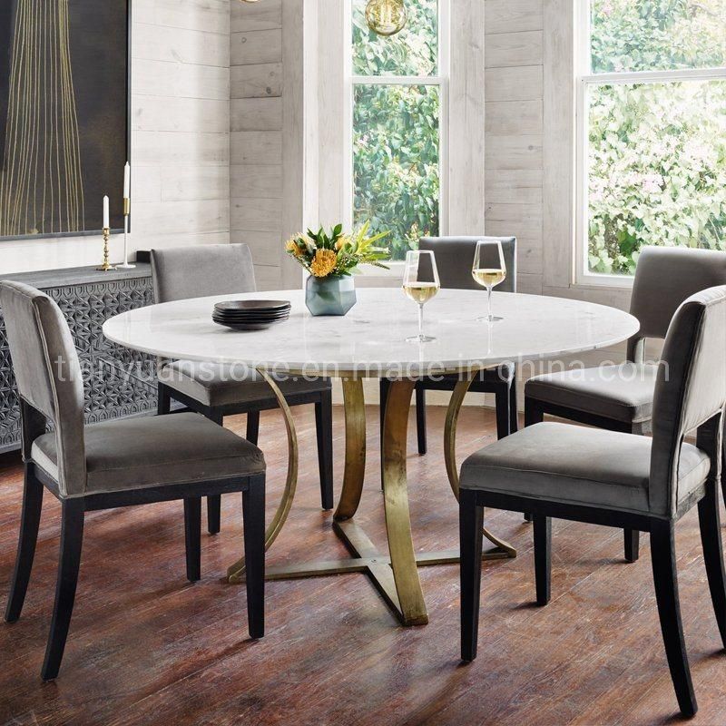 Hotel Dining Furniture Modern Marble Table Top Dinner Table