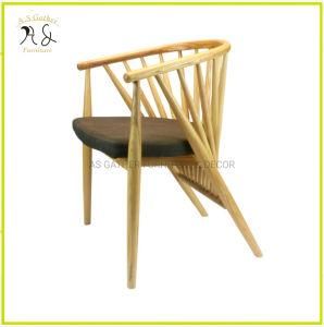 Living Room Dining Chair Design Chair Wooden with Seat Pad Backrest Restaurant Chair