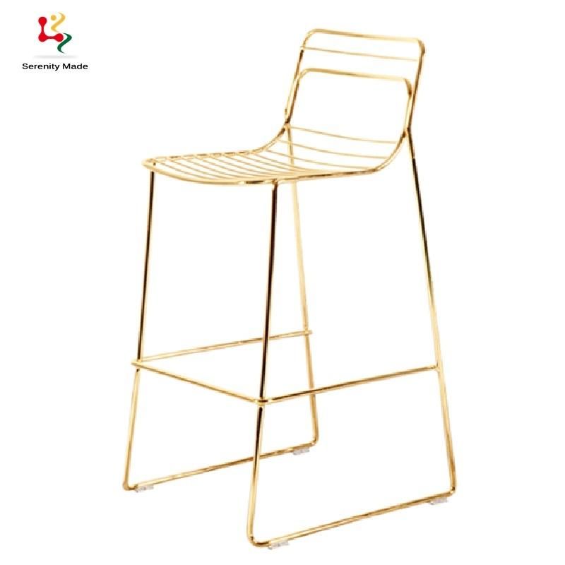 Event Wedding Hire Wholesale Wire Bar Stool for Commercial Outdoor Use