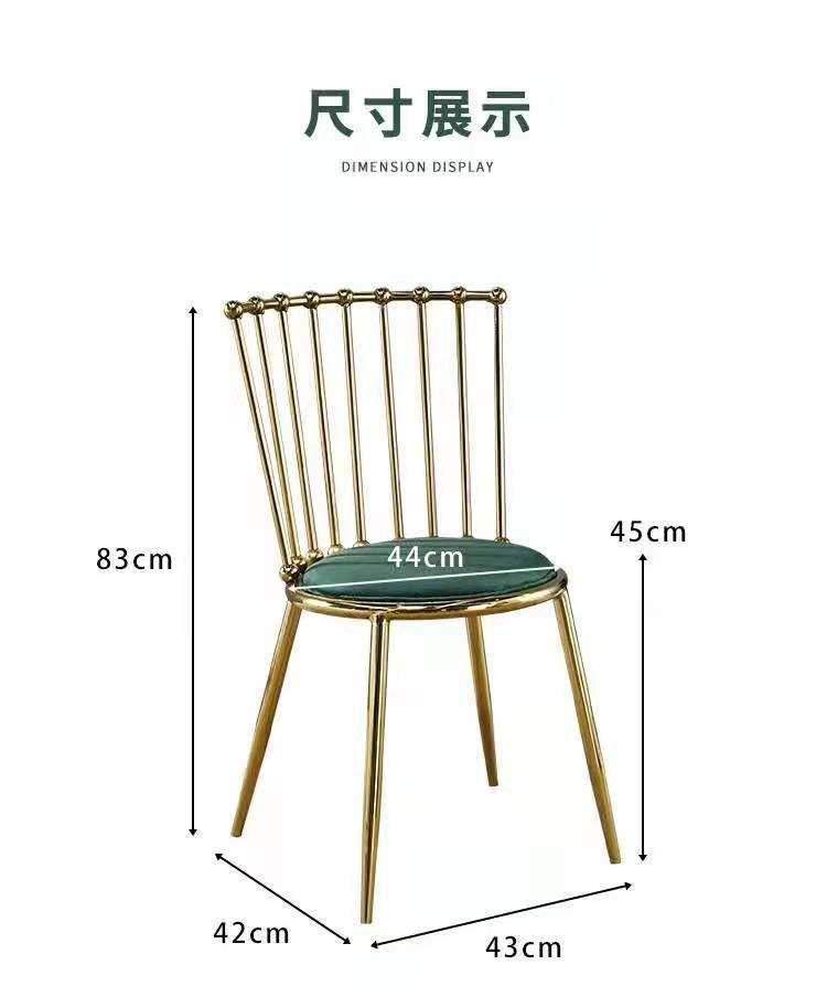 Light Luxury Dining Room Home Back Chair Restaurant Living Room Chair Lounge Chair Bedroom Dressing Dining Chair