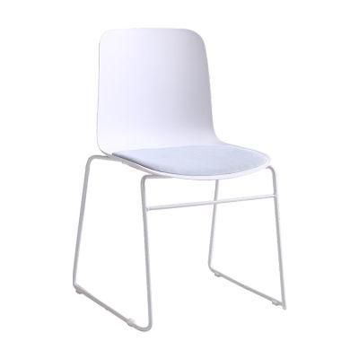 Simple Dining Stackable Plastic Chair PP Office Training Chair Meeting Room Chair Without Arm