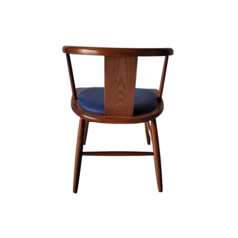 Chinese Dining Solid Wood Leather Soft Seat Teahouse Restaurant Nordic Home Computer Chair