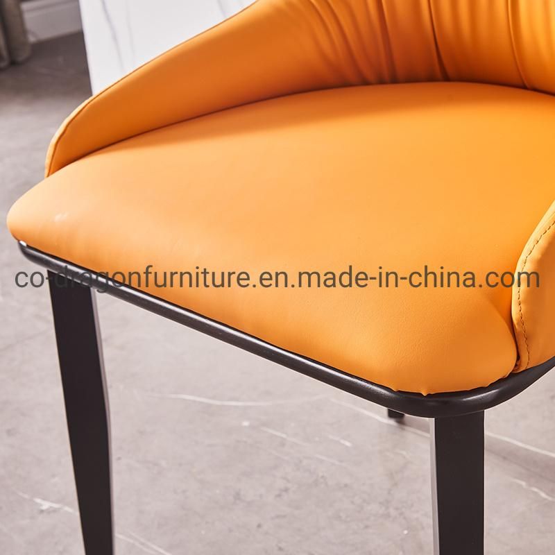 Wooden Legs PU Leather Dining Chair for Home Furniture