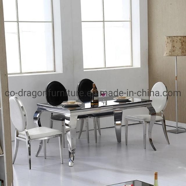 Luxury Minimalism Dining Table with Marble Top for Home Furniture