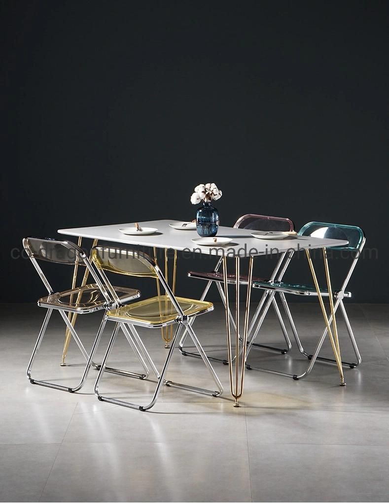 Hot Sales Metal Plastic Folding Dining Chair for Wedding Furniture