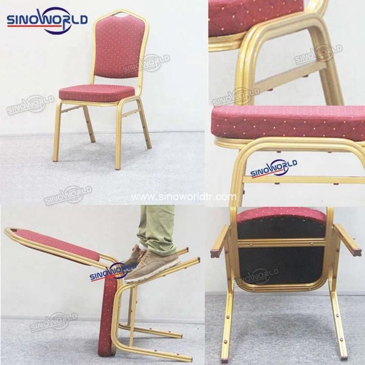 Factory Directly Sell Stacking Metal Aluminum Iron Hotel Event Wedding Banquet Chair