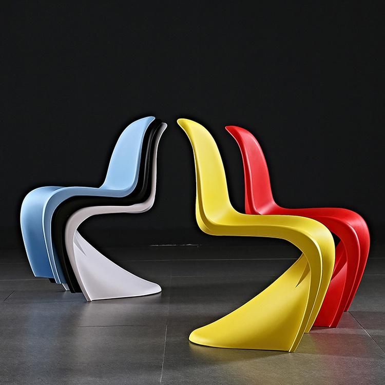 2022 Colorful Modern Restaurant Kitchen Cafe Design Sillas Plasticas Chaise Stackable Dining Plastic Chair