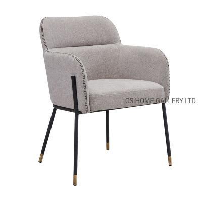 Metal Home Furniture Factory Modern PVC Fabric Restaurant Dining Chair