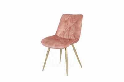 Okay Furniture Cheap Price Hot Sale Home Furniture Metal Legs Cheap Velvet Dining Chair Wholesale