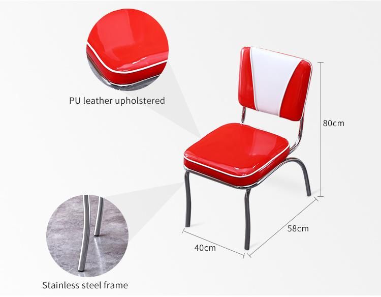 Modern Armless Metal Leg Restaurant Leather Chair (SP-LC292)