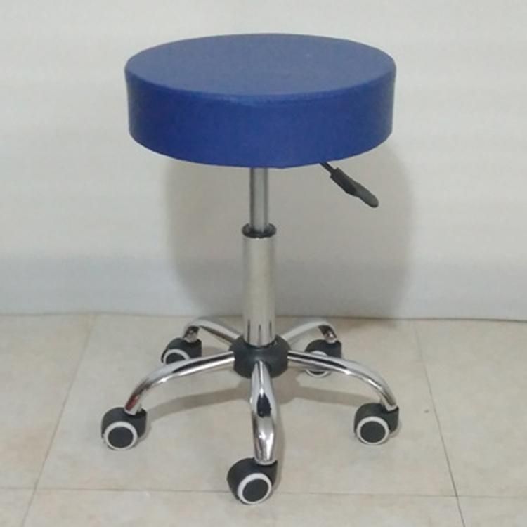 Lift Small Round Stool Beauty Stool Nail Technician Swivel Simple High Foot Makeup Stool with Wheels Rotatable Dining Chair