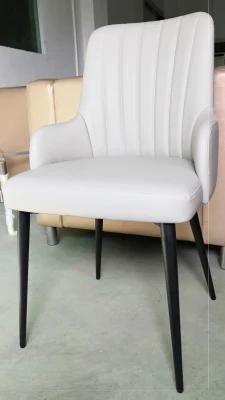 modern Design Back Dining Chair with Black Coated Leg