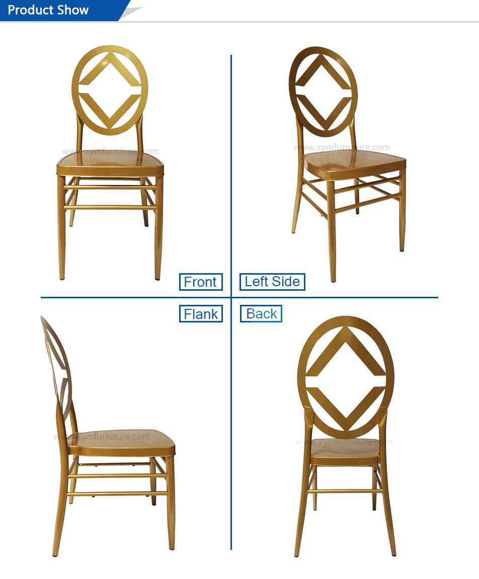 Event Furniture New Style Round Back Banquet Metal Chiavari Tiffany Chair