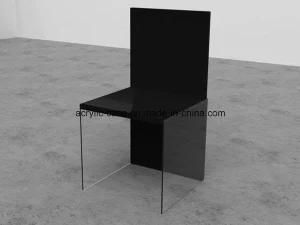Clear and Black Acrylic Chair