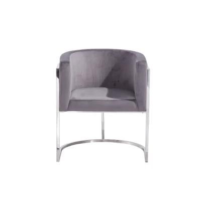 Modern Luxury Home Furniture Dining Room Chairs Stainless Steel Legs Velvet Fabric Dining Chair