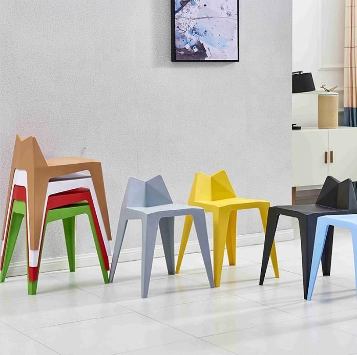 Home Stackable Stools Furniture Sillones Plastic Chaise Coffee Dining Chair