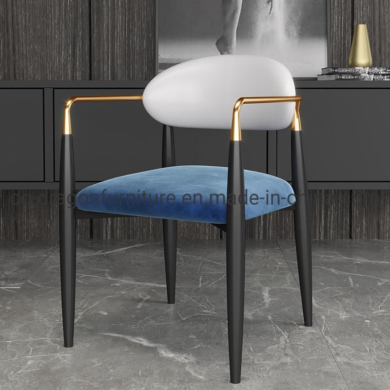 Modern Luxury Dining Chair with Steel Legs for Home Furniture