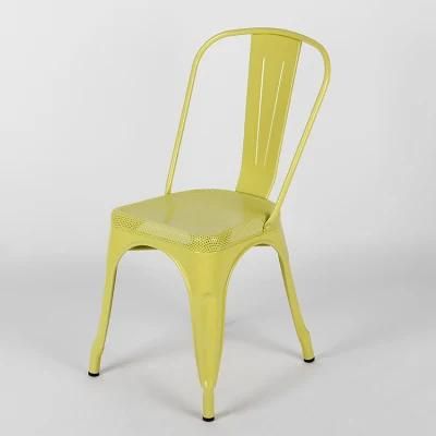 Industrial Vintage Lemon Metal Chair