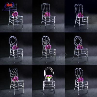 Wholesale Chaivari Chair Clear Crystal Resin Napoleon Chair Outdoor Tiffany Wedding Transparent Resin Chair