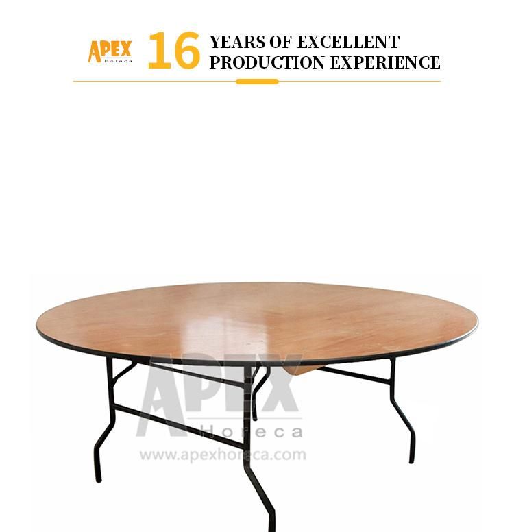 Wood Party Wedding Round Table Banquet Folding Table for Events