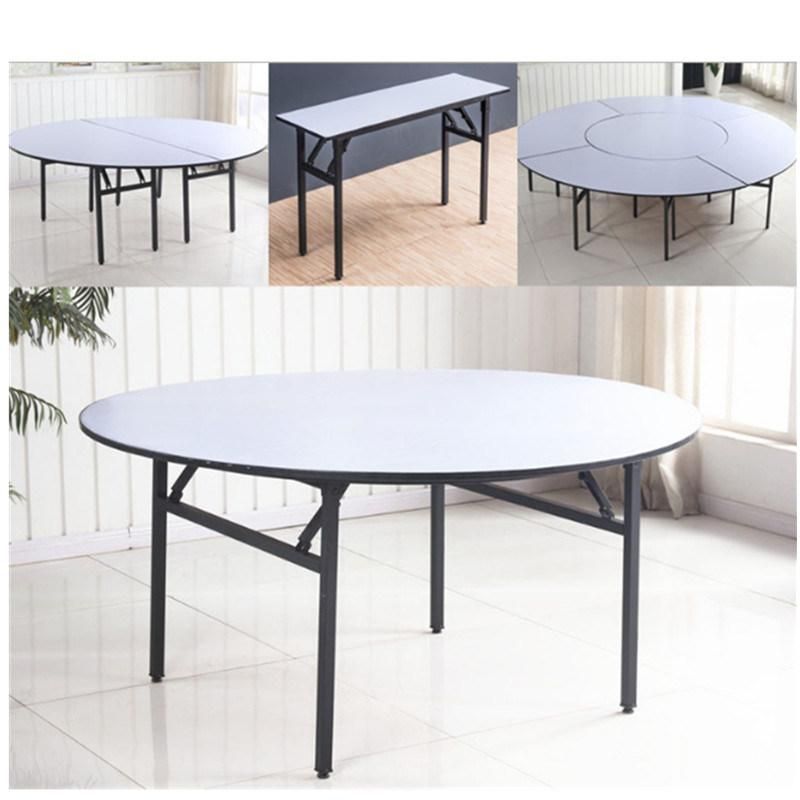 Wedding Party Event Rental Rectangle PVC Plywood Melamine Folding Table