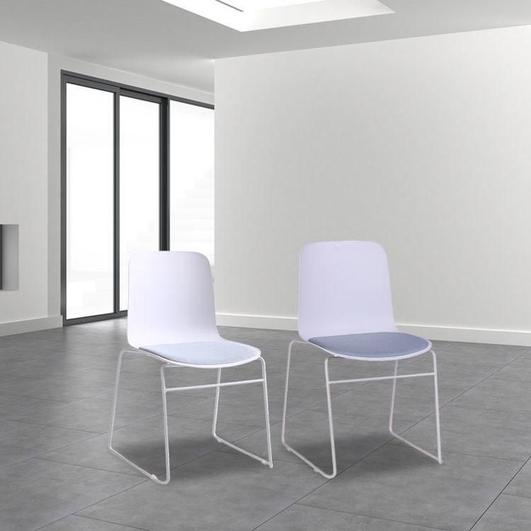 Simple Dining Stackable Plastic Chair PP Office Training Chair Meeting Room Chair Without Arm