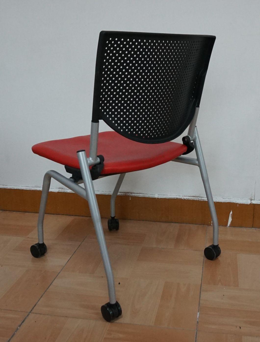 Modern Furniture Metal Leg Plastic Folding Meeting Training Chair