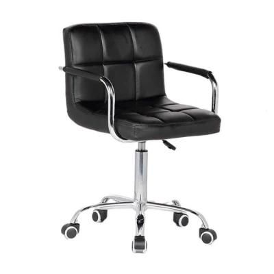 Factory Direct Sales Simplicity Office Chairs (new) Black PU Leather Removable Swivel Back Chair Lift