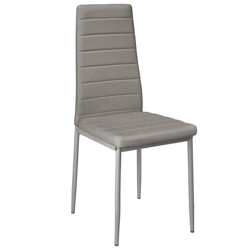 Free Sample French Wholesale Modern PVC Room Furniture White Dining Chair