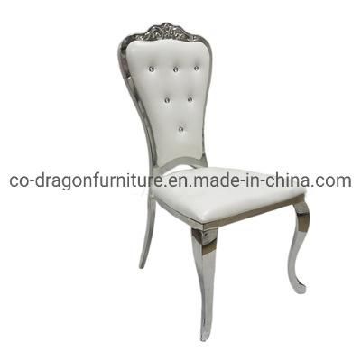 Luxury Furniture Leather Stainless Steel Dining Chair for Home Furniture