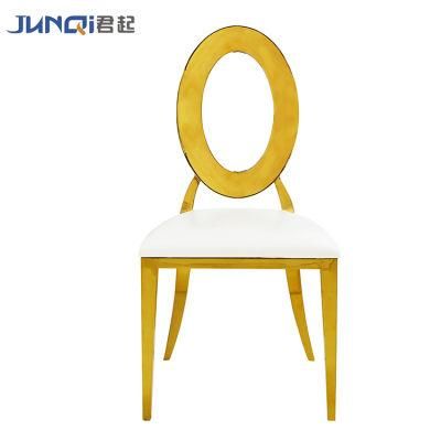 Stacking Wedding Furniture Transparent Round Back Stainless Steel Chair