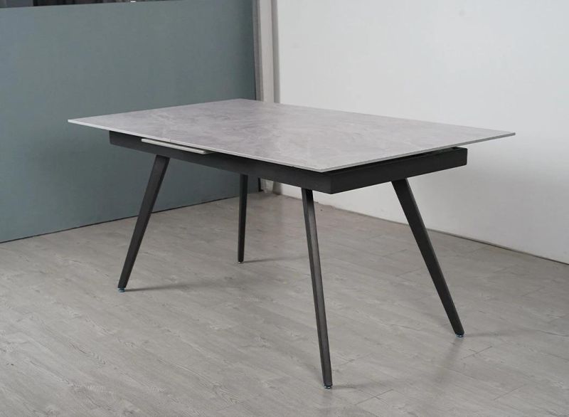 Dining Room Furniture Marble Dining Table Stainless Steel Extendable Dining Table