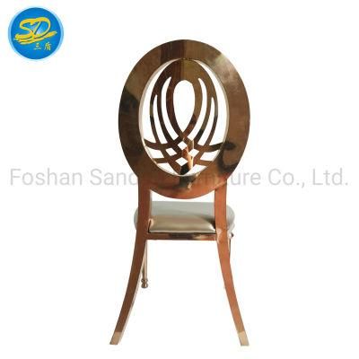 Customized Acceptable Round Back High End Wedding Event Stainless Steel Chair for Dining