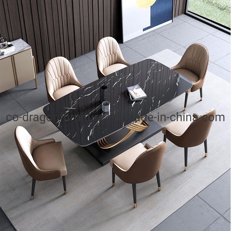 2021 New Design Steel Dining Table for Living Room Furniture