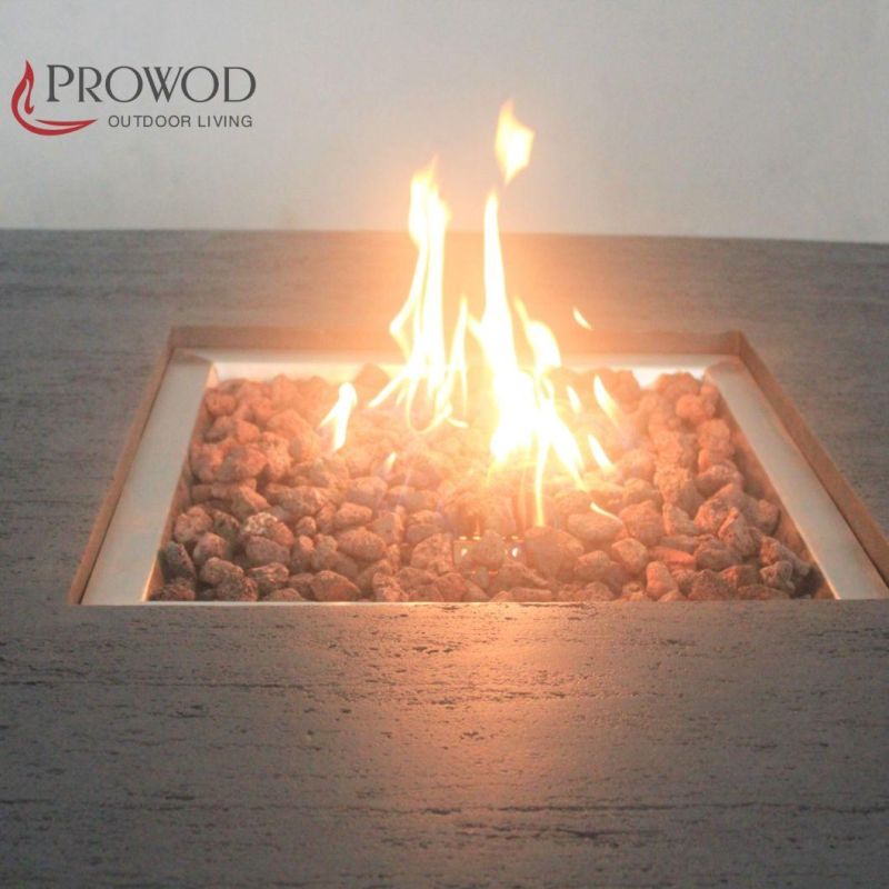 Gas Tank Inside Fire Table Black Serenade Dining Table