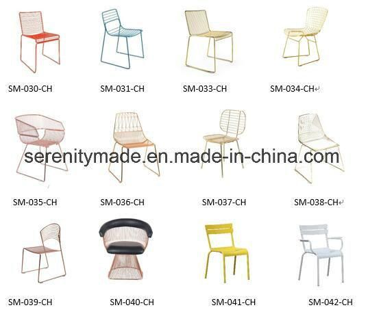 Chinese Stackable Metal Arrow Wire Outdoor Wedding Dining Chair