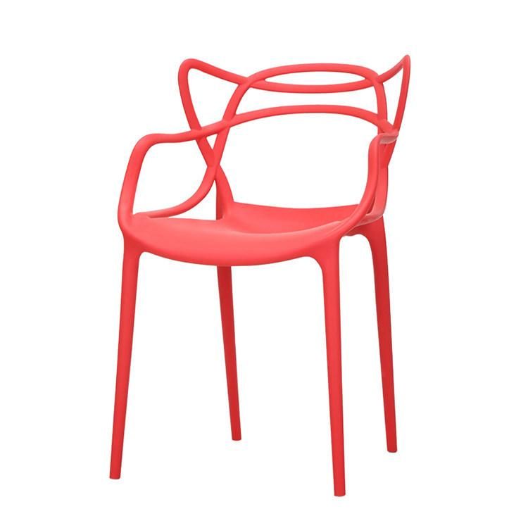 2021 Hot Sale China Wholesale New Plastic Chair with Armrest Stackable Dining Chair