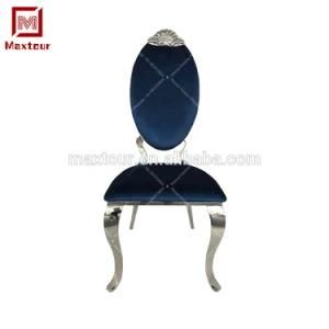 Europe Style Silver Stainless Steel Velvet Dining Room Chair for Sale