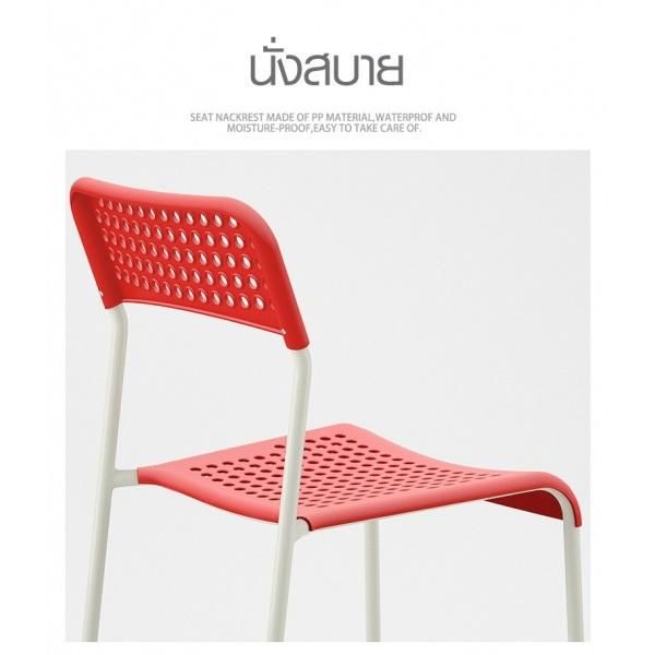 Metal Leg PP Plastic Kd Easy Take Stackable Dining Chair