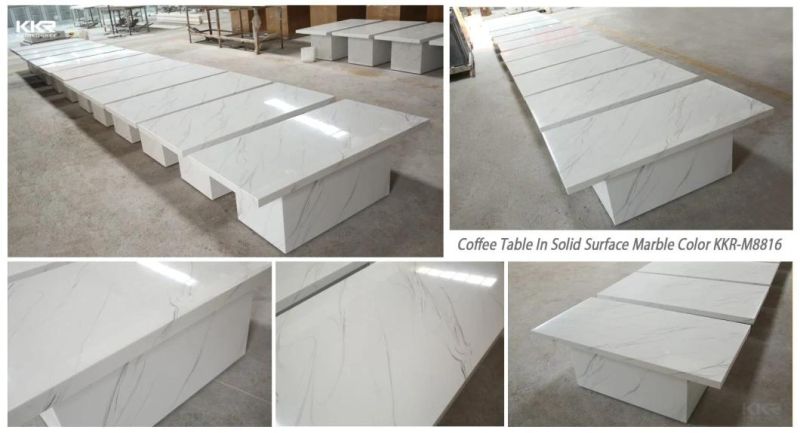 Marble Stone Solid Surface Fast Food Dining Table for Restaurant