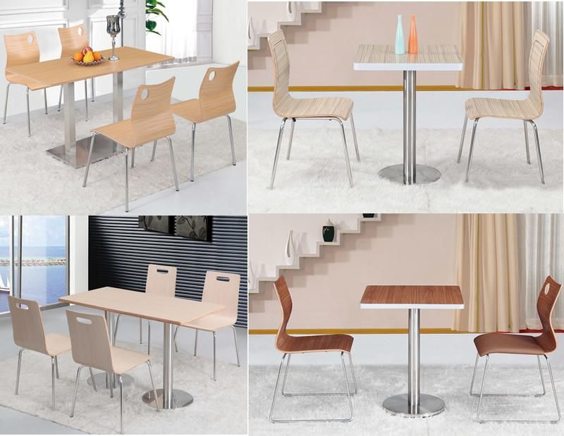 Modern Cheap Snap Restaurant Food Canteen Seating Furniture Wooden Industrial Stainless Steel Canteen Table and Chairs for School/Office