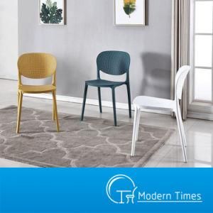 Casual Stackable Breathable PP Macaron Chair Outdoor Dining Chair