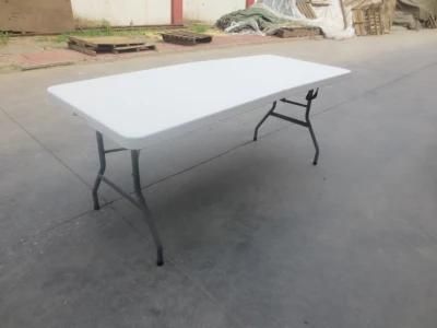 EU Standard White Cheap 6FT Plastic Resin Folding BBQ Grill Camping Restaurant Table -1.83 Meter