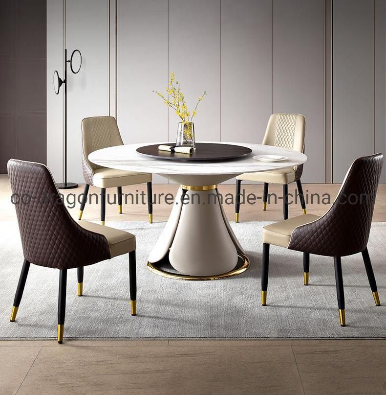 Hot Sale Luxury Home Furniture Dining Table with Marble Top