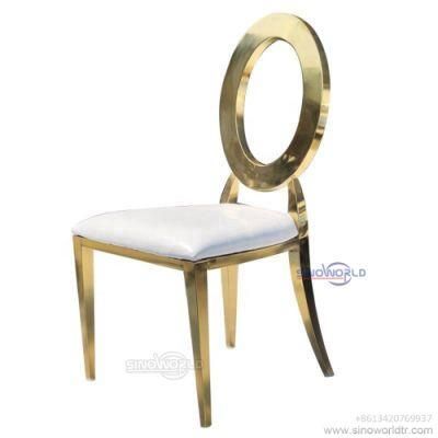 Hotel Furniture Restaurant Dining Event Gold Wedding Stainless Steel Chair