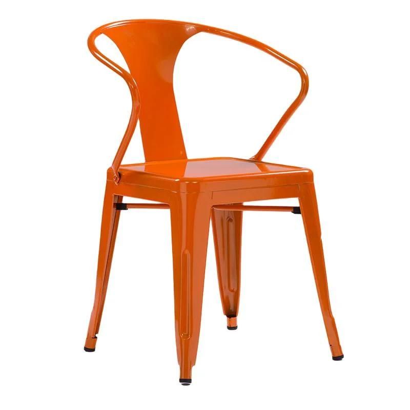 Hot Sale Colorful Vintage High Back Metal Furniture Metal Chair